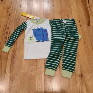 NWT Hanna Andersson Disney Monster's INC Pajamas Size 90 3t 3